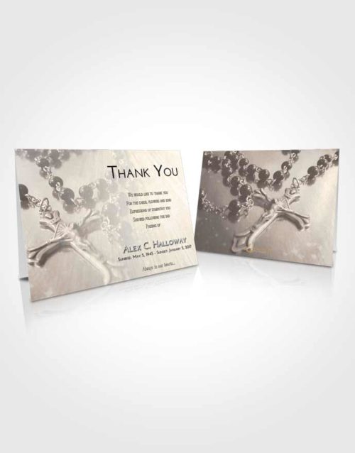 Funeral Thank You Card Template Tranquil Rosary Faith