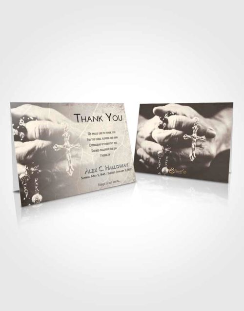 Funeral Thank You Card Template Tranquil Rosary Life