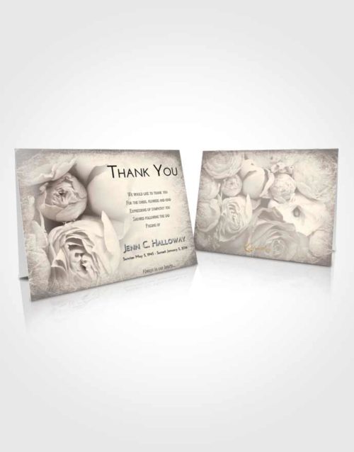 Funeral Thank You Card Template Tranquil Rose Magic
