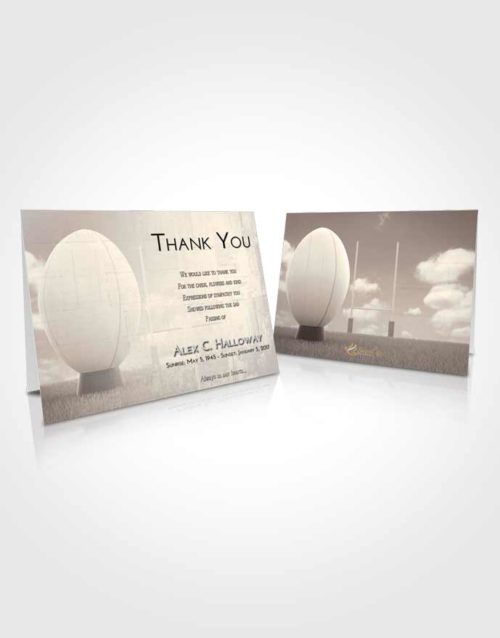Funeral Thank You Card Template Tranquil Rugby Honor