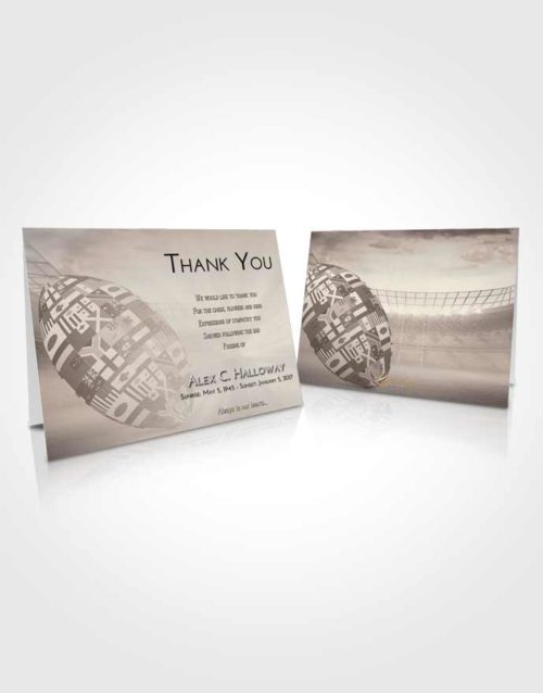 Funeral Thank You Card Template Tranquil Rugby Passion