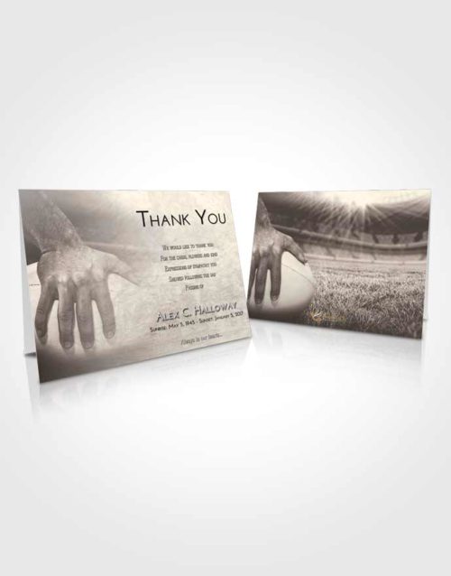 Funeral Thank You Card Template Tranquil Rugby Surprise
