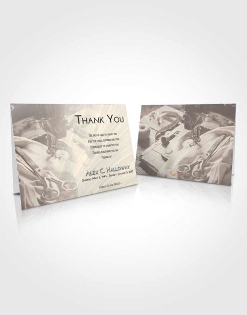 Funeral Thank You Card Template Tranquil Sewing Love