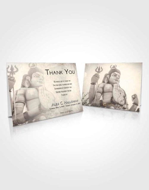 Funeral Thank You Card Template Tranquil Shiva Divinity