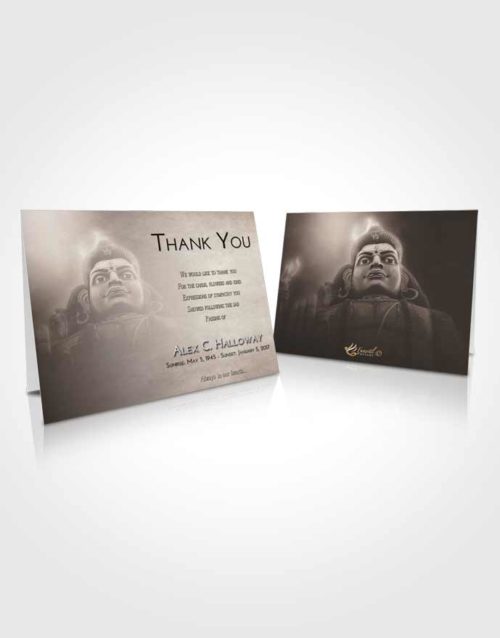 Funeral Thank You Card Template Tranquil Shiva Surprise