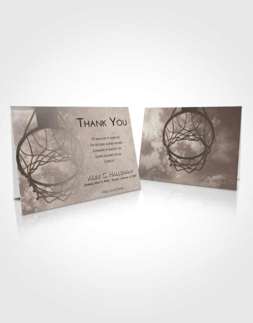 Funeral Thank You Card Template Tranquil Sky Ball
