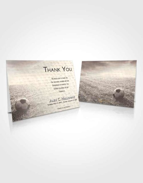 Funeral Thank You Card Template Tranquil Soccer Journey