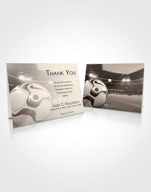 Funeral Thank You Card Template Tranquil Soccer Life