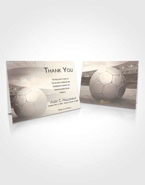 Funeral Thank You Card Template Tranquil Soccer Love