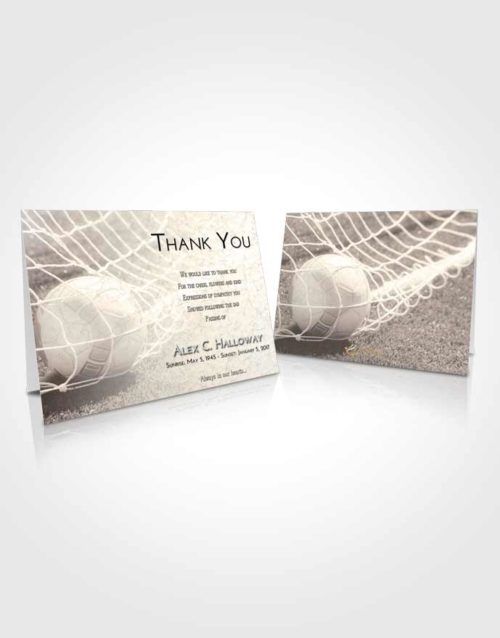 Funeral Thank You Card Template Tranquil Soccer Pride