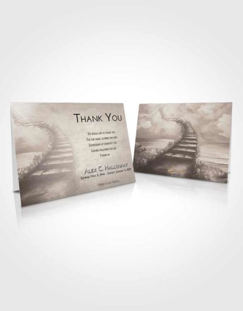 Funeral Thank You Card Template Tranquil Stairway Above