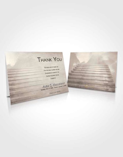 Funeral Thank You Card Template Tranquil Stairway Into the Sky