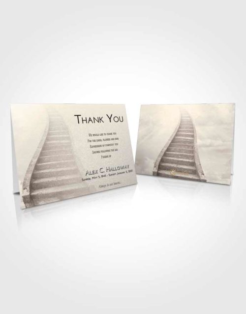 Funeral Thank You Card Template Tranquil Stairway to Bliss
