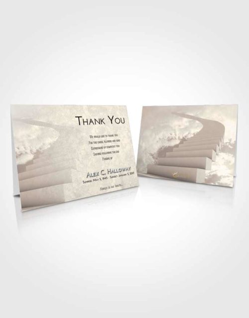 Funeral Thank You Card Template Tranquil Stairway to Divinity