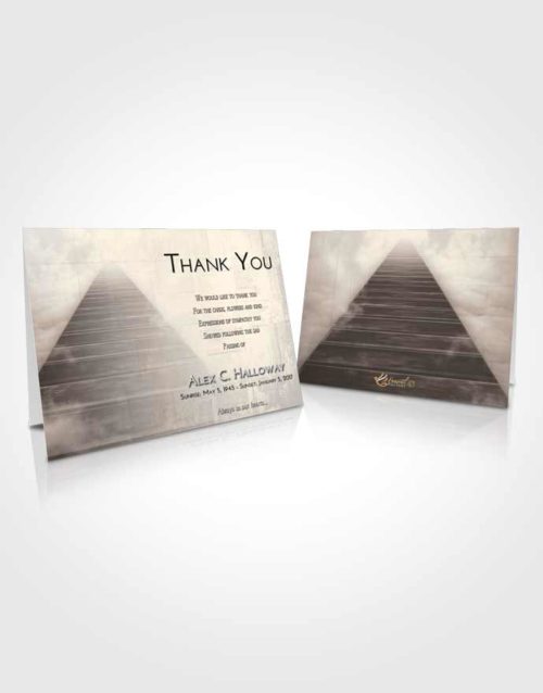 Funeral Thank You Card Template Tranquil Stairway to Eternity