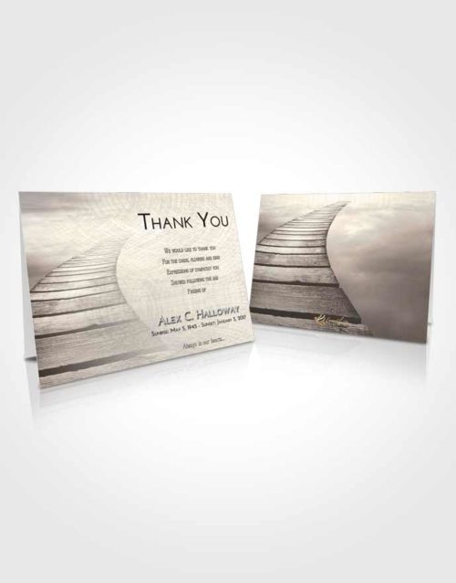 Funeral Thank You Card Template Tranquil Stairway to Life