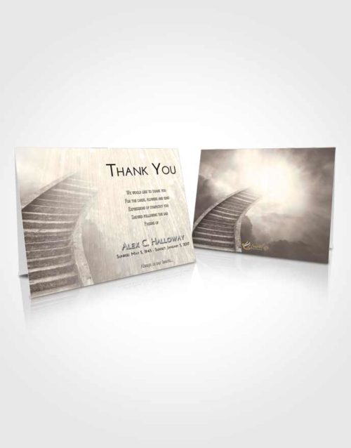 Funeral Thank You Card Template Tranquil Stairway to Magnificence