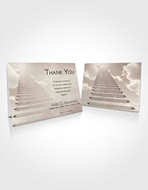 Funeral Thank You Card Template Tranquil Steps to Heaven