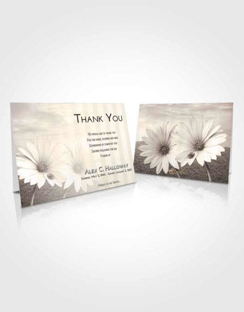 Funeral Thank You Card Template Tranquil Summer Flower