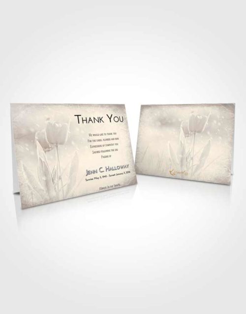 Funeral Thank You Card Template Tranquil Tulip Whisper