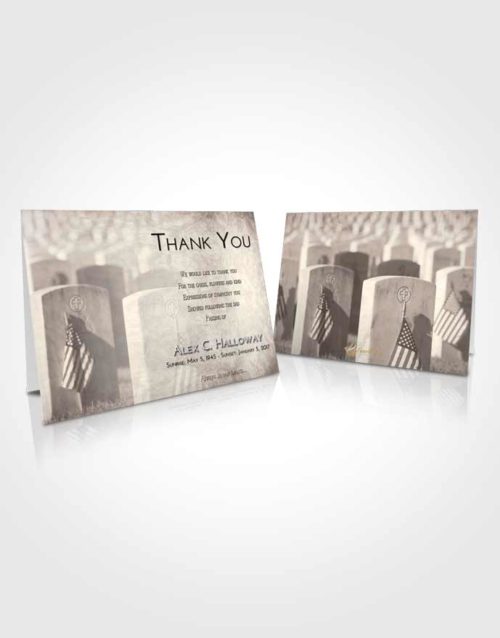 Funeral Thank You Card Template Tranquil Veteran Service