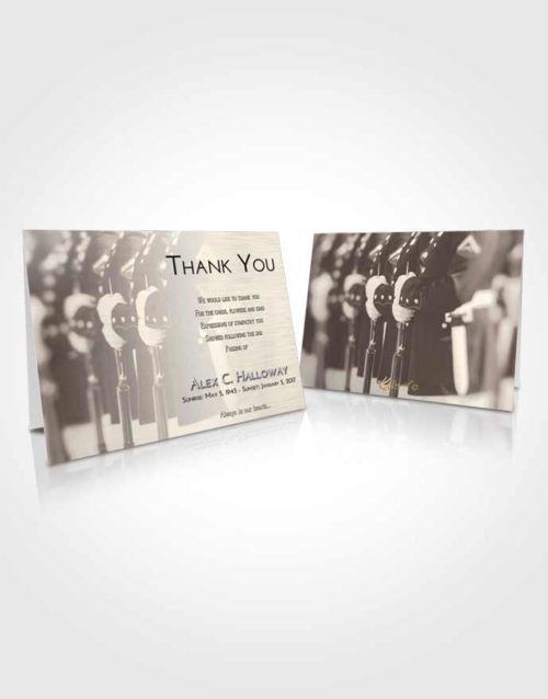Funeral Thank You Card Template Tranquil Veterans Goodbye