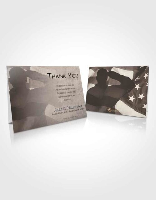 Funeral Thank You Card Template Tranquil Veterans Honor