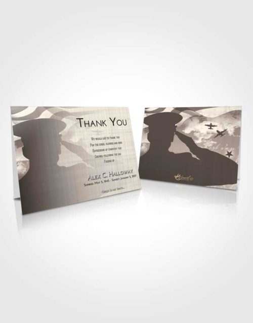 Funeral Thank You Card Template Tranquil Veterans Sacrifice