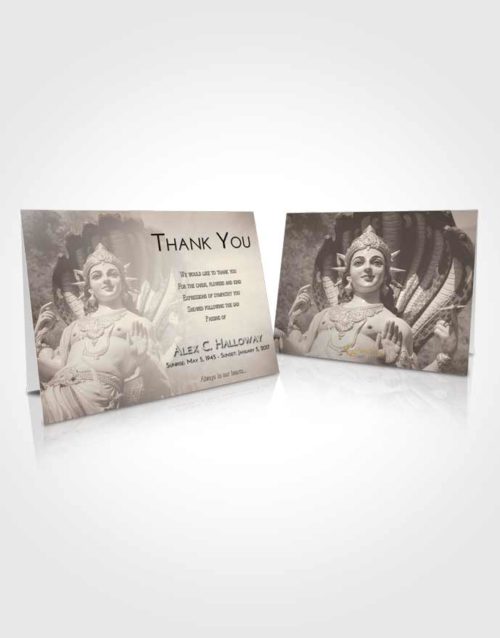 Funeral Thank You Card Template Tranquil Vishnu Mystery