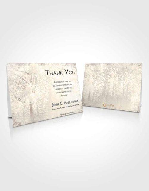 Funeral Thank You Card Template Tranquil Whispering Flowers