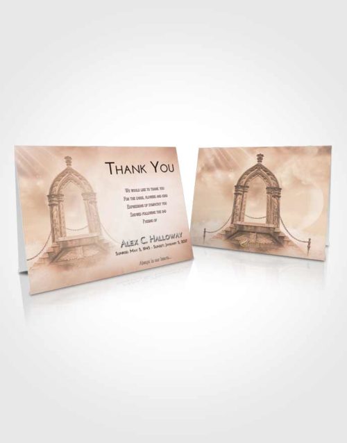 Funeral Thank You Card Template Vintage Heavens Path