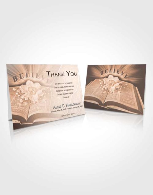 Funeral Thank You Card Template Vintage Love Bible Belief