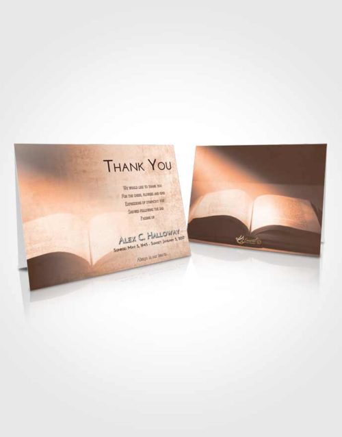 Funeral Thank You Card Template Vintage Love Bible Faith