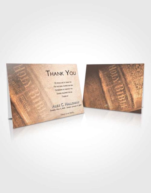 Funeral Thank You Card Template Vintage Love Bible Grace