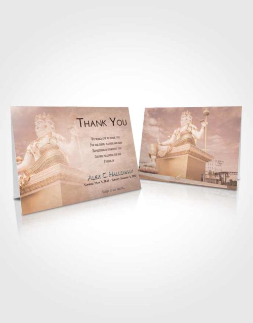 Funeral Thank You Card Template Vintage Love Brahma Mystery