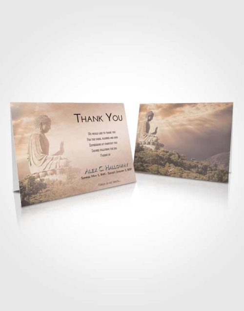 Funeral Thank You Card Template Vintage Love Buddha Surprise