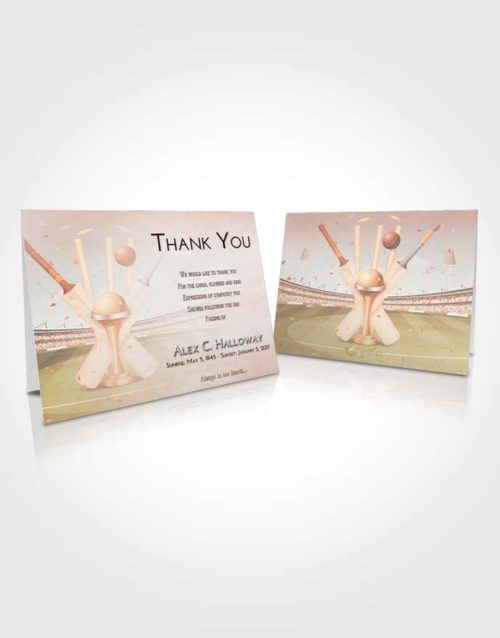 Funeral Thank You Card Template Vintage Love Cricket Honor
