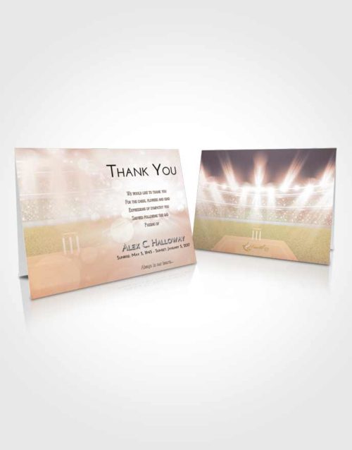 Funeral Thank You Card Template Vintage Love Cricket Pride