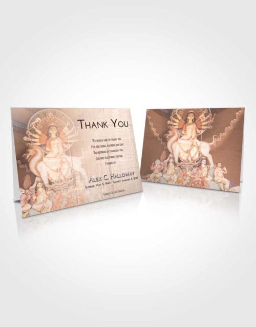 Funeral Thank You Card Template Vintage Love Durga Divinity