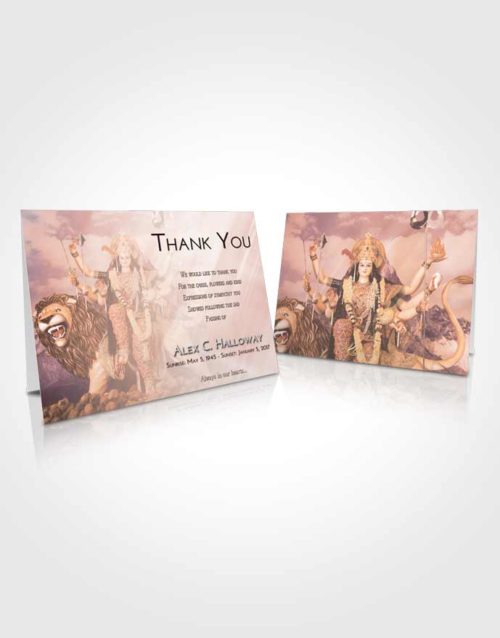 Funeral Thank You Card Template Vintage Love Durga Tranquility