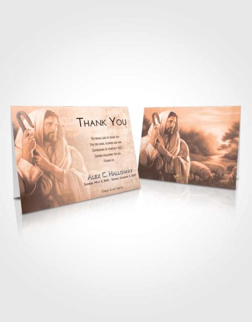 Funeral Thank You Card Template Vintage Love Faith in Jesus