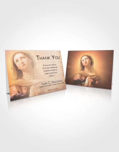 Funeral Thank You Card Template Vintage Love Faith in Mary