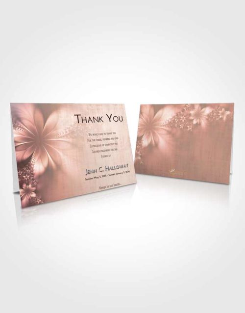 Funeral Thank You Card Template Vintage Love Floral Lust