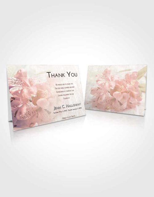 Funeral Thank You Card Template Vintage Love Floral Magic