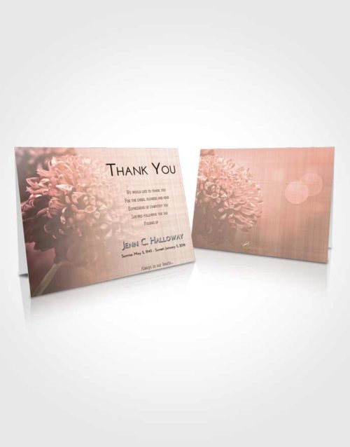 Funeral Thank You Card Template Vintage Love Floral Morning