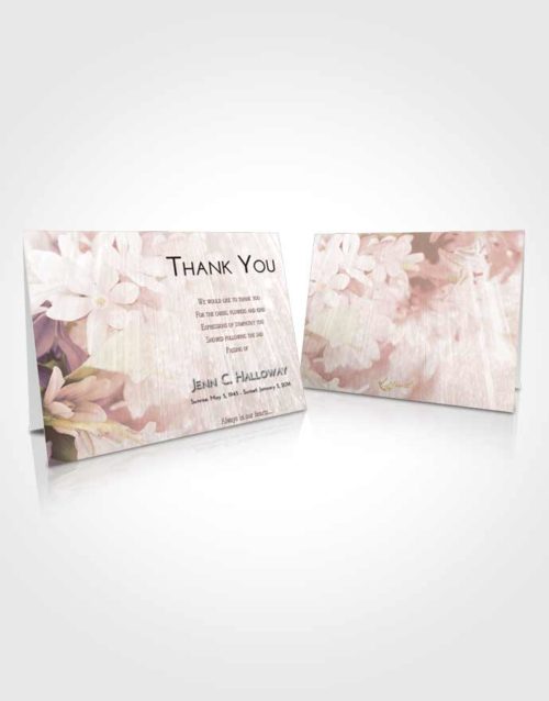 Funeral Thank You Card Template Vintage Love Floral Serenity