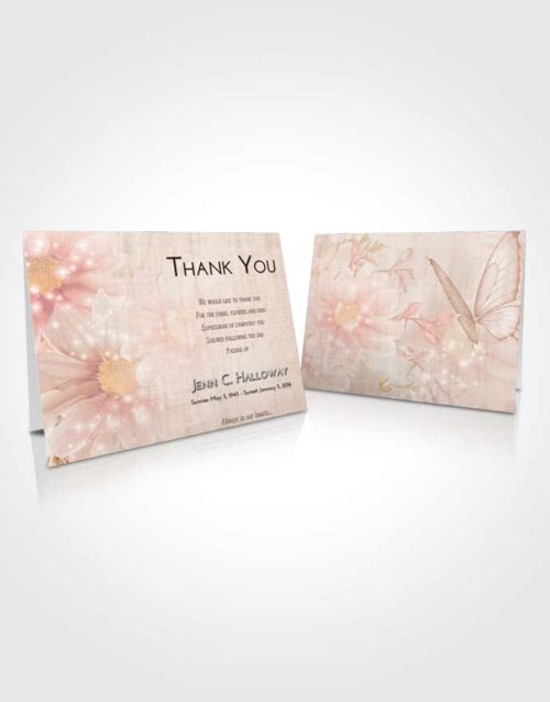 Funeral Thank You Card Template Vintage Love Floral Summer