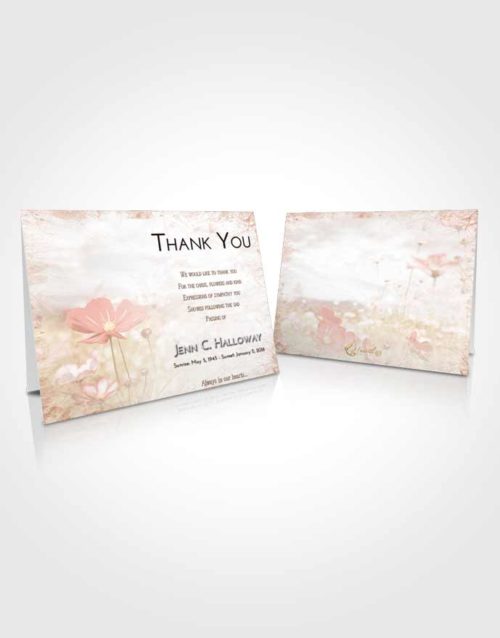 Funeral Thank You Card Template Vintage Love Floral Whispers