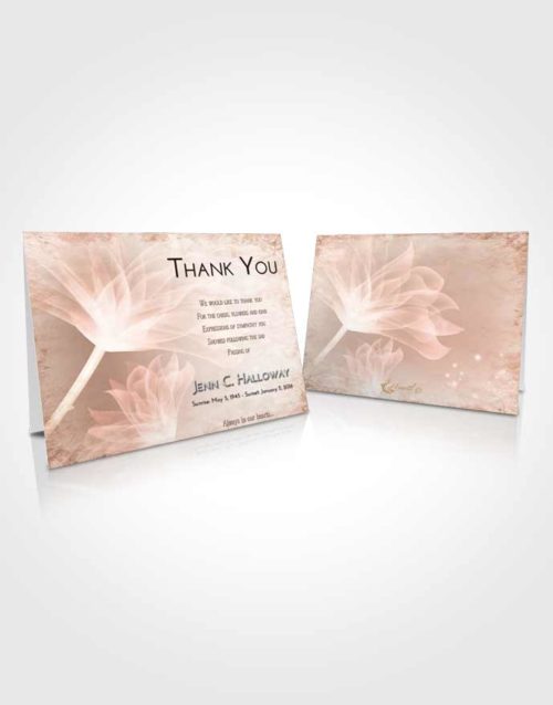 Funeral Thank You Card Template Vintage Love Flower Peace