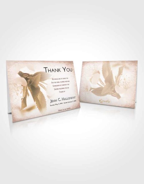 Funeral Thank You Card Template Vintage Love Flower of the Plume